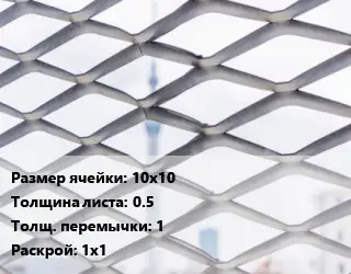 Сетка ЦПВС 10х10 s=0.5 1 Раскрой: 1х1
